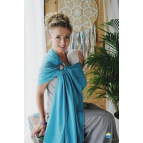 Aquamarine karikás kendő