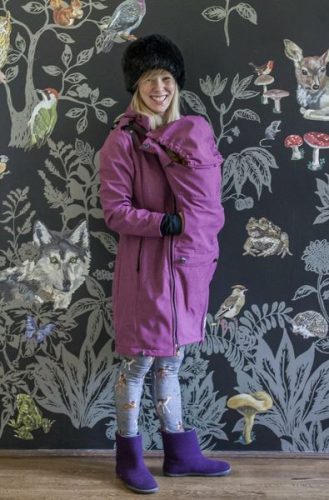 Bordó Nana kismama és hordozókabát