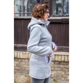 Hordozós és kismama pulcsi szürke