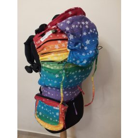 RainbowStars kendőből készült Maraya csatos hordozó
